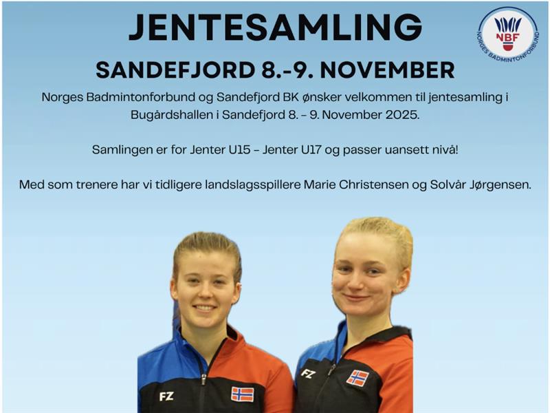 Jentesamling i Sandefjord - åpent for påmelding!
