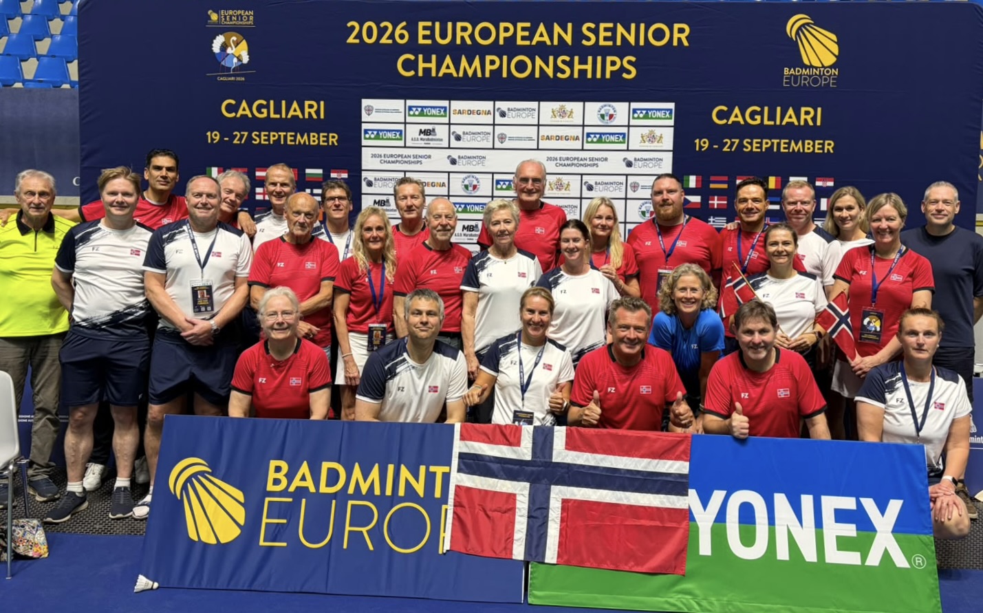 Norge med 33 spillere til Veteran-EM i Cagliari