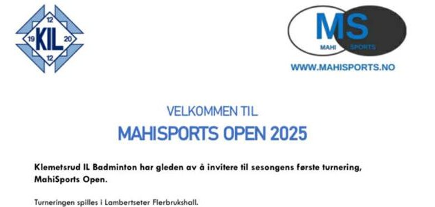 Velkommen til sesongens første turnering